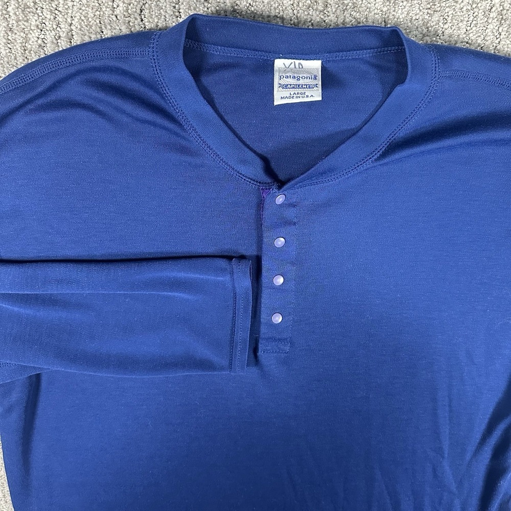 Vintage Patagonia Capilene Quarter Snap Long Sleeve Made in USA Size Large L‎